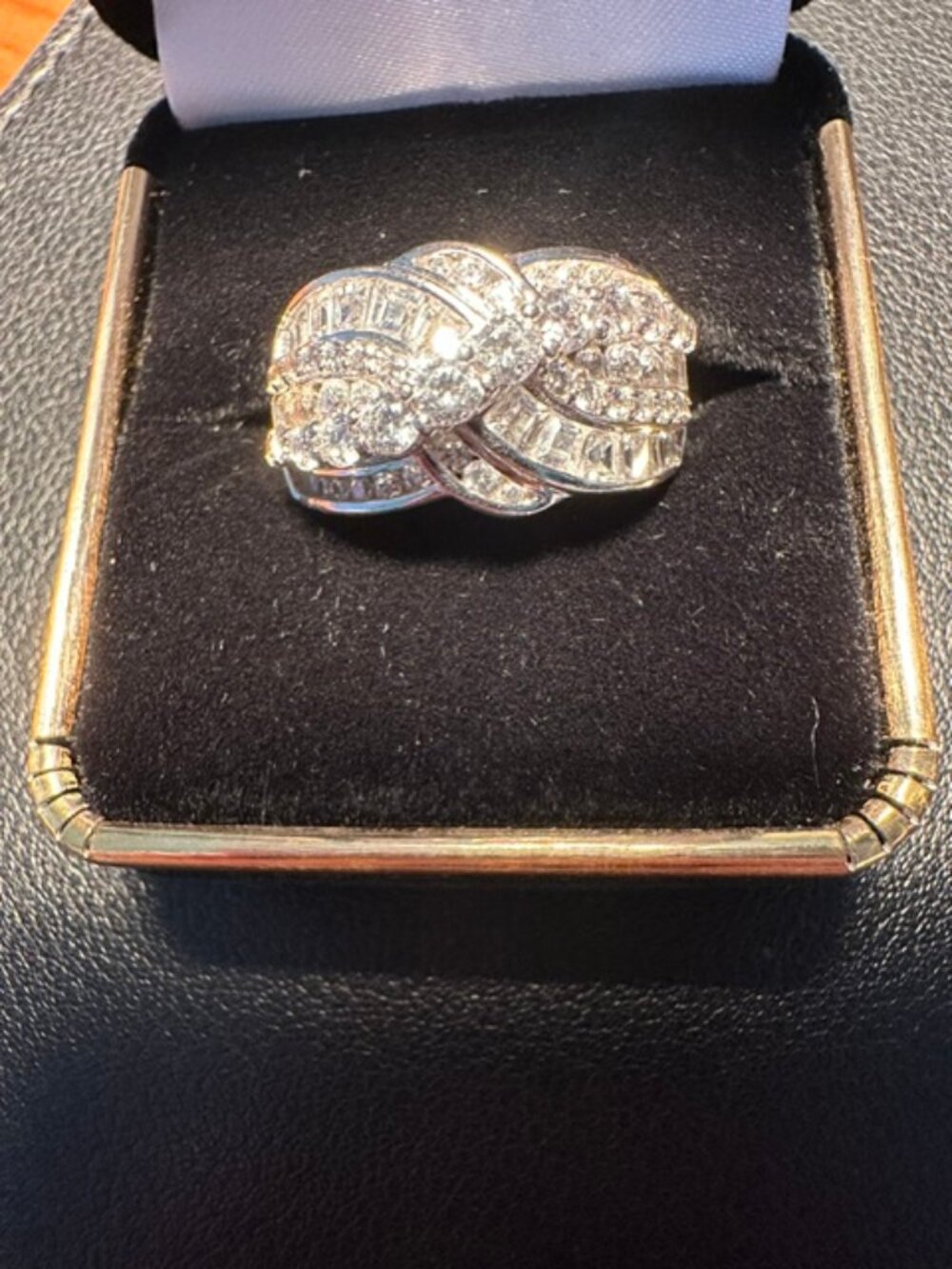 Set of 5 Sterling silver and CZ rings size 10
